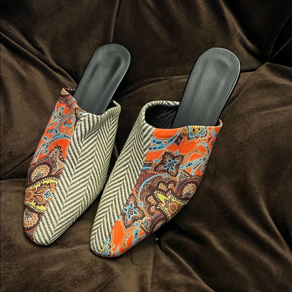Stylish Multicolor Slip-On Mules